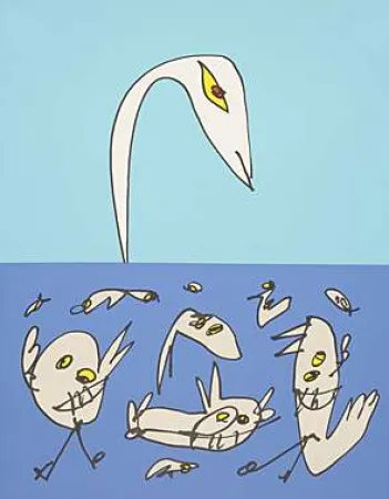 Litografia Saura - El patito feo