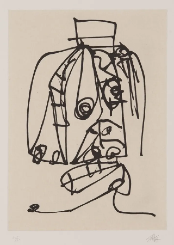 Acquaforte E Acquatinta Saura - Frauen portrait mit Hut 3