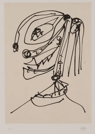 Acquaforte E Acquatinta Saura - Frauen portrait mit Hut 4