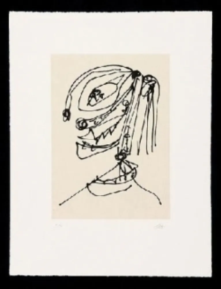 Acquaforte E Acquatinta Saura - Frauen Portrait mit Hut 4