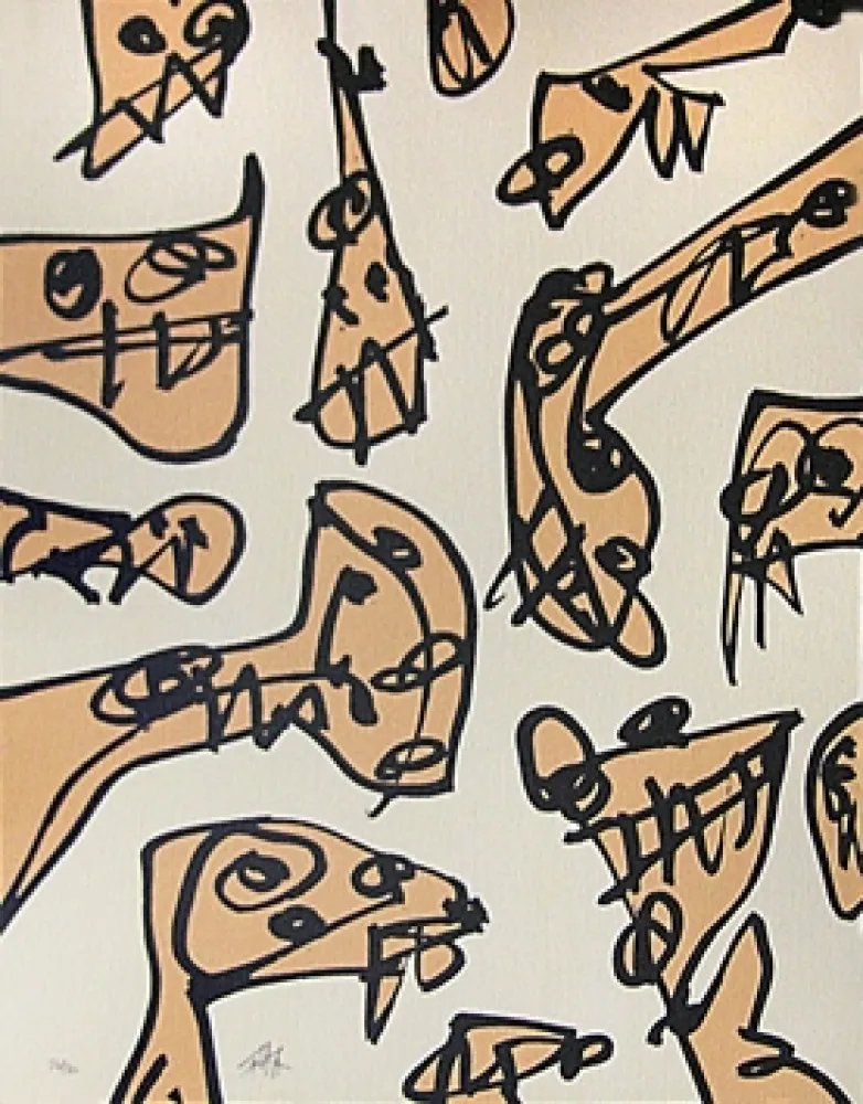 Litografia Saura - Inharmoniques (1991)