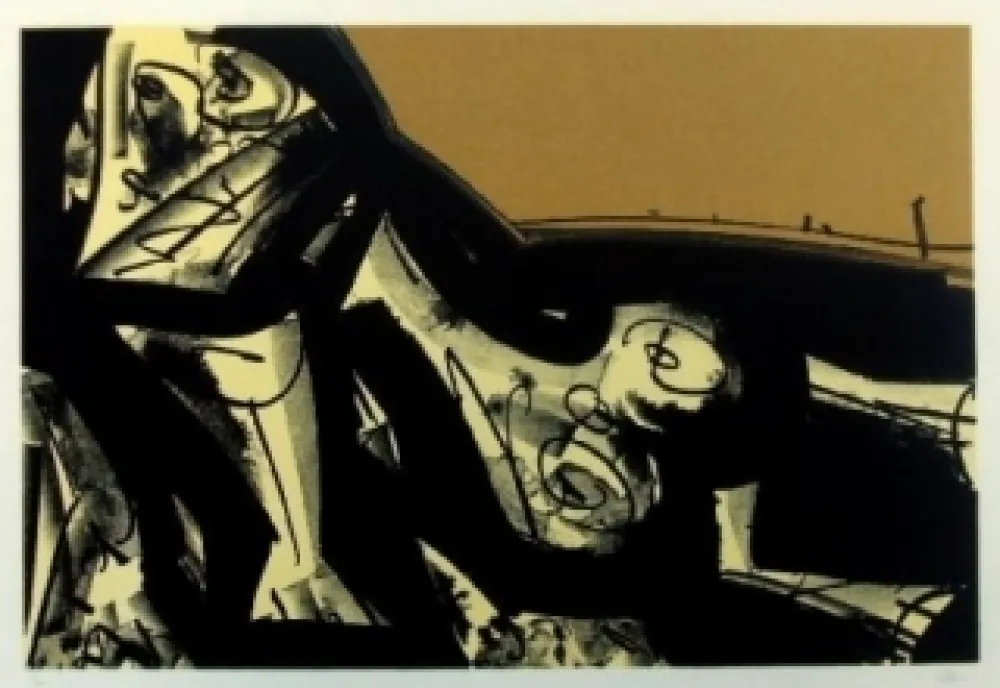 Litografia Saura - Kafka 2