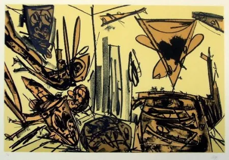 Litografia Saura - Kafka IV