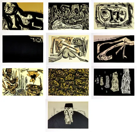 Non Tecnico Saura - Kafka - Tagebücher  (10 original lithograph)