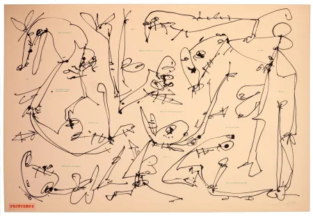 Linoincisione Saura - Les quatre saisons, Printemps