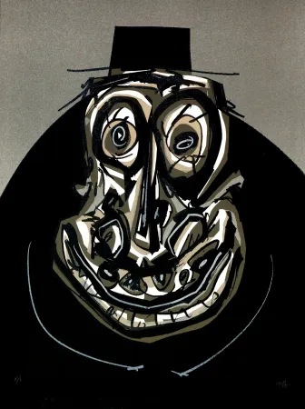 Litografia Saura - Melanchton I, Une chaire d'ombre