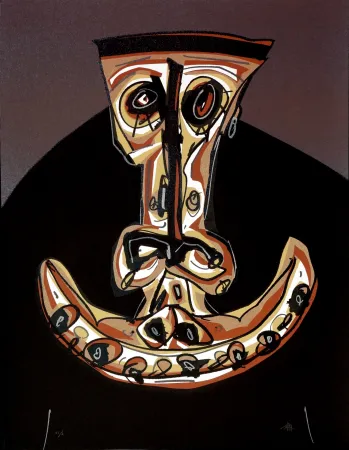 Litografia Saura - Melanchton II, Une chaire d'ombre