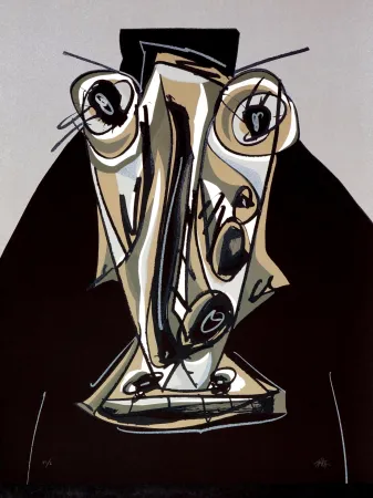 Litografia Saura - Melanchton III, Une chaire d'ombre