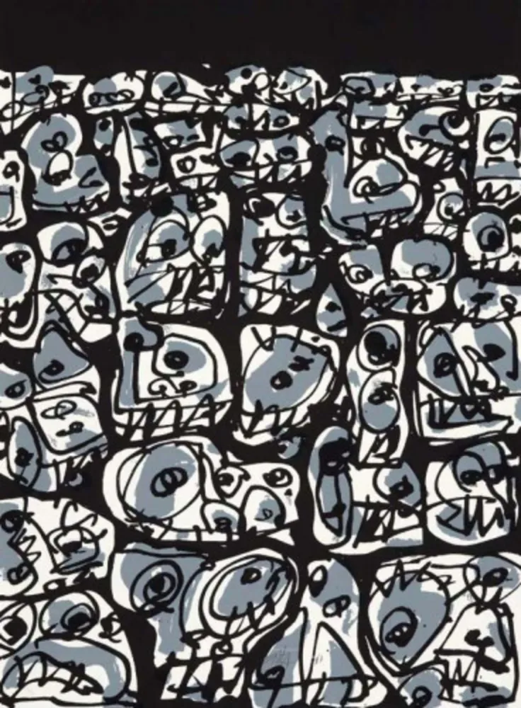 Serigrafia Saura - Multitud