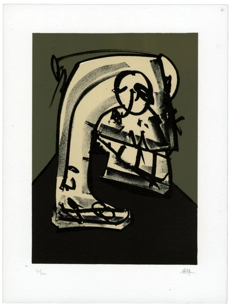 Litografia Saura - Portrait III