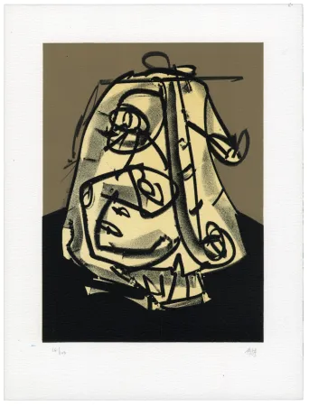 Litografia Saura - Portrait V