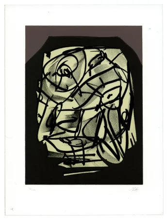 Litografia Saura - Portrait VI