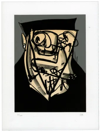 Litografia Saura - Portrait XIV