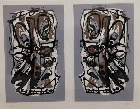 Litografia Saura - Visages