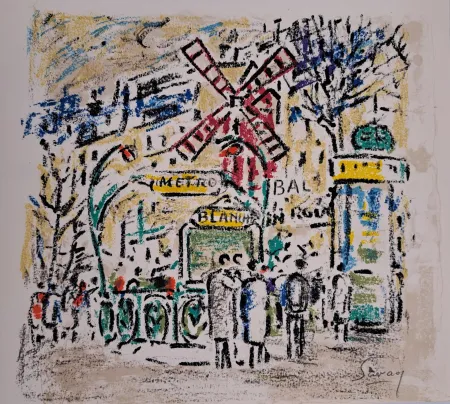 Litografia Savary - Le Moulin Rouge