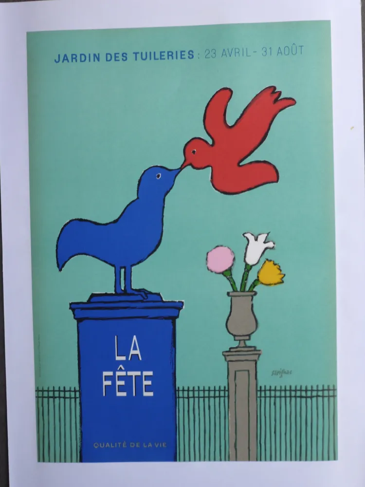 Manifesti Savignac - La fête au jardin des Tuileries 