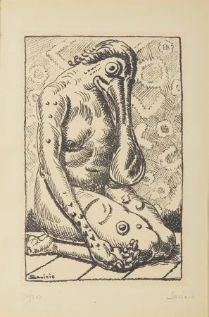 Litografia Savinio - Alberto Savinio (1891–1952) – Da la nostra anima – Lithograph on paper – 1944