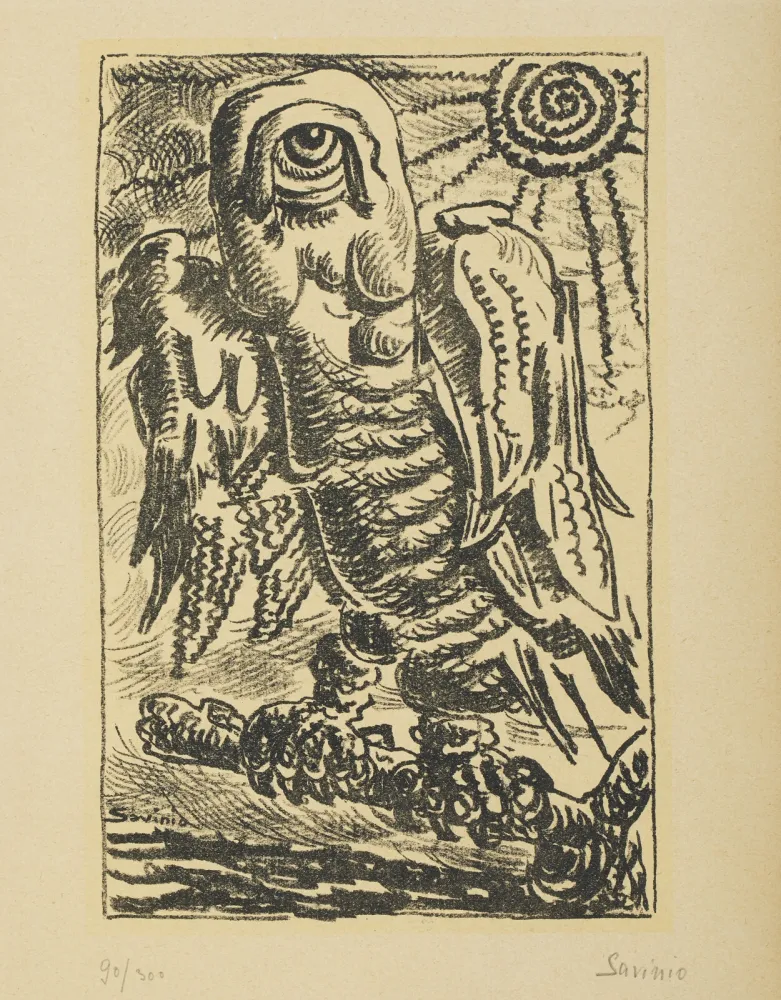 Litografia Savinio - Alberto Savinio (1891–1952) - Da la nostra anima - Lithograph on paper - 1944