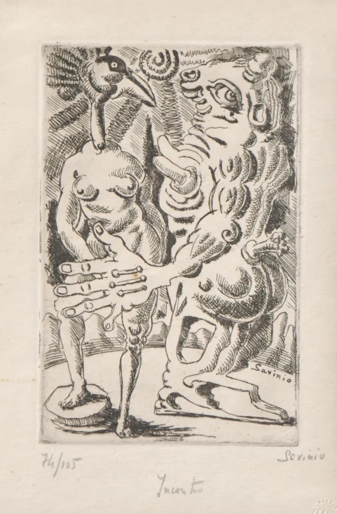 Acquaforte Savinio - Incontro