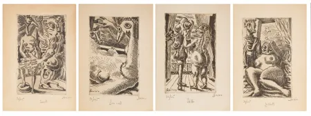 Acquaforte Savinio - Stratagemmi d'amore