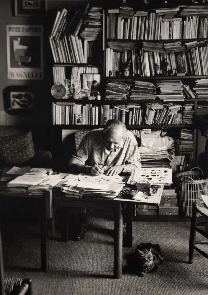 Fotografie Scheidegger - Alberto Magnelli, Paris, um 1951. 