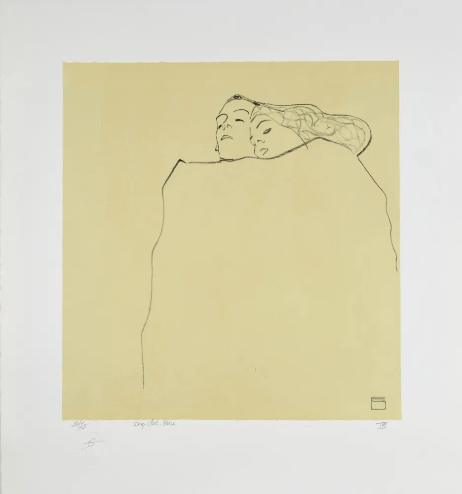 Litografia Schiele - Couple Endormi, 1909 | Sleeping Couple, 1909