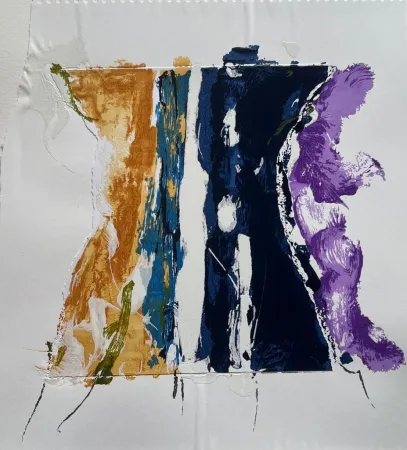 Serigrafia Schifano - Anemico viola