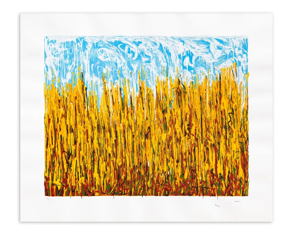 Serigrafia Schifano - Campo di pane