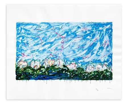 Serigrafia Schifano - Gigli d'acqua