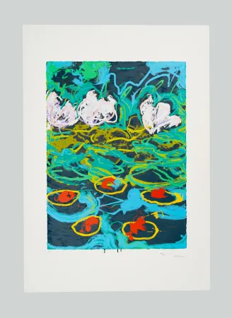 Serigrafia Schifano - Gigli d'acqua