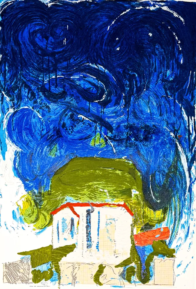 Serigrafia Schifano - Mario Schifano (1934–1998) - Casa Dolce - Enamel screen printing and collage - 1997