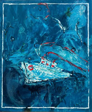 Serigrafia Schifano - Mario Schifano (1934–1998) – Crociera – Textured enamel screen printing, 37-colour printing on Magnani di Pescia paper – 1988