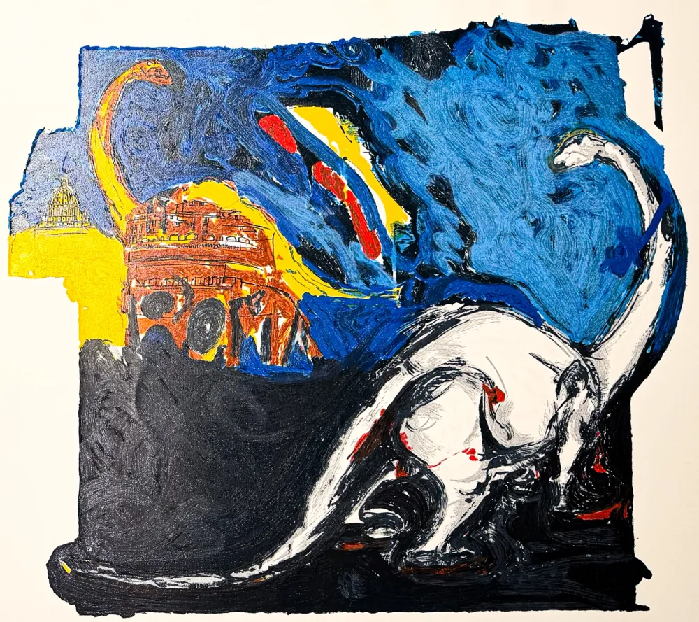 Serigrafia Schifano - Mario Schifano (1934–1998) – Innocenza figurata – Lithograph with screen printing on paper – 1996