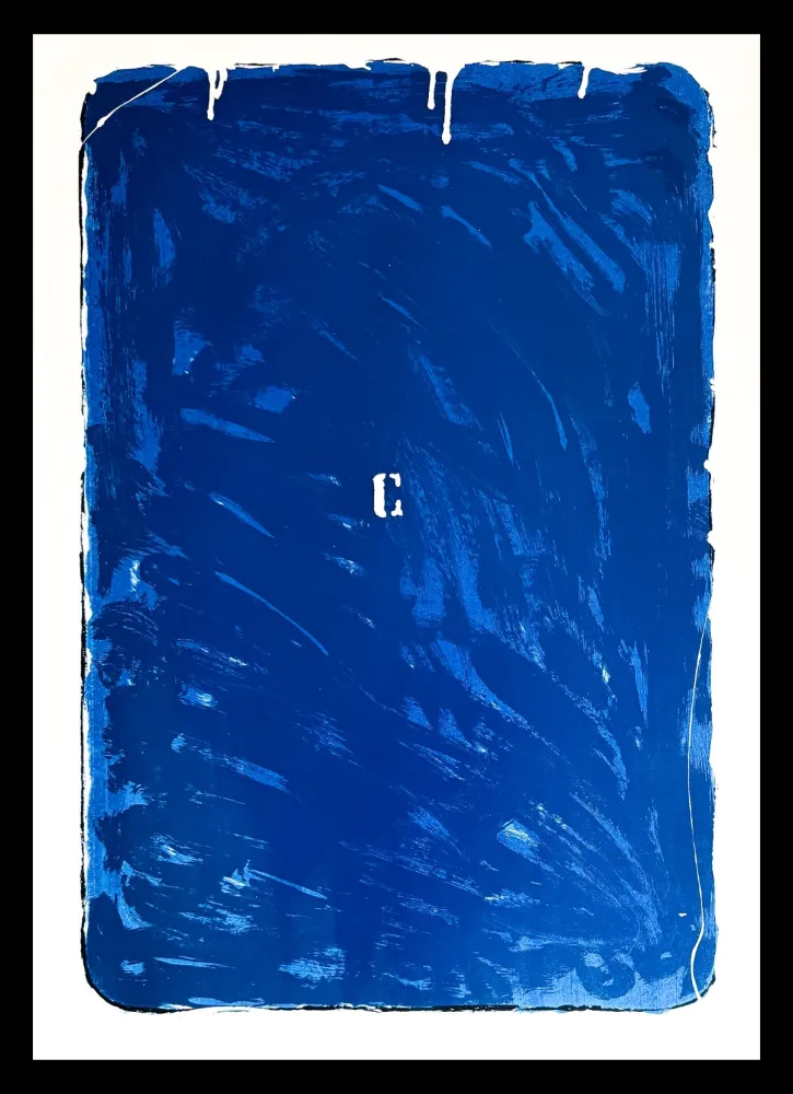 Serigrafia Schifano - Mario Schifano (1934–1998) - Monochrome - Materic serigraphy with enamels on cardboard - 1975