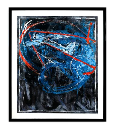 Serigrafia Schifano - Mario Schifano ( 1934 - 1998 ) - NAVIGATORE NOTTURNO - Enamel screen print in 45 colors on Magnani paper - 1989