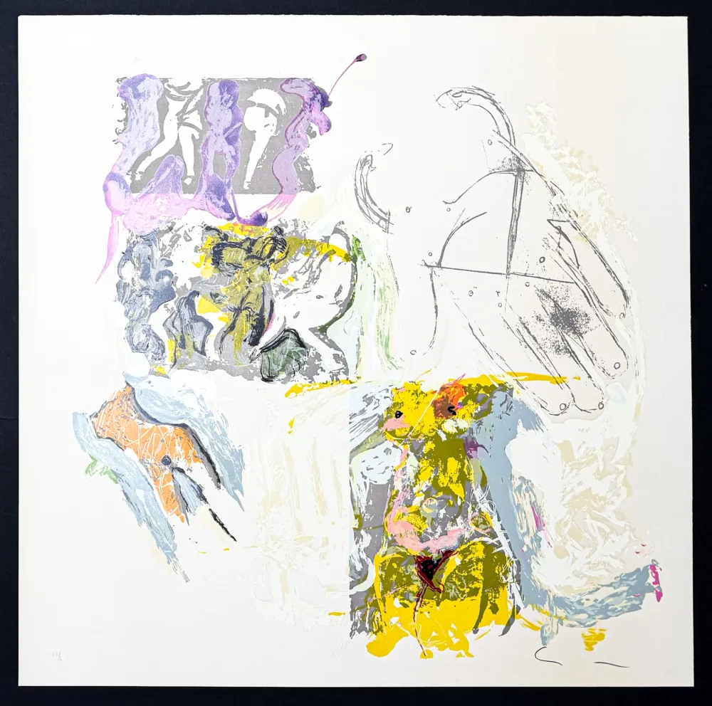 Litografia Schifano - Mario Schifano (1934–1998) – Sensuale – Lithograph with screen printing on paper – 1988