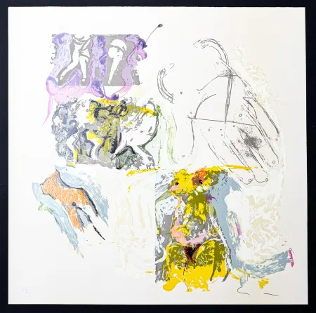 Litografia Schifano - Mario Schifano (1934–1998) – Sensuale – Lithograph with screen printing on paper – 1988