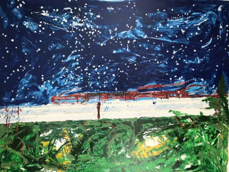 Serigrafia Schifano - Mario Schifano (1934–1998) – TRENO GIAPPONESE – Enamel screen print in 48 colors on Magnani paper – 1989