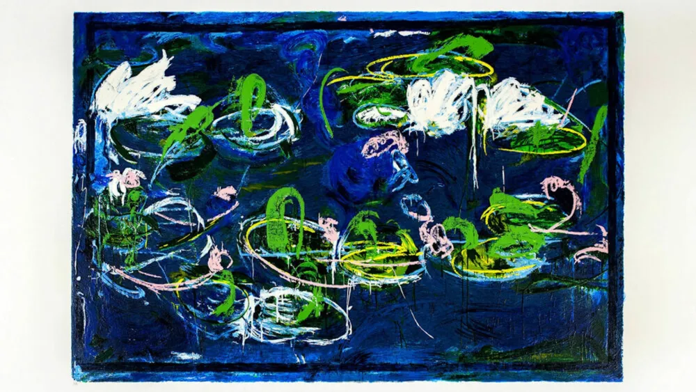 Litografia Schifano - Mario Schifano (1934–1998) - Watherlillies - Enamel screen printing - 1988