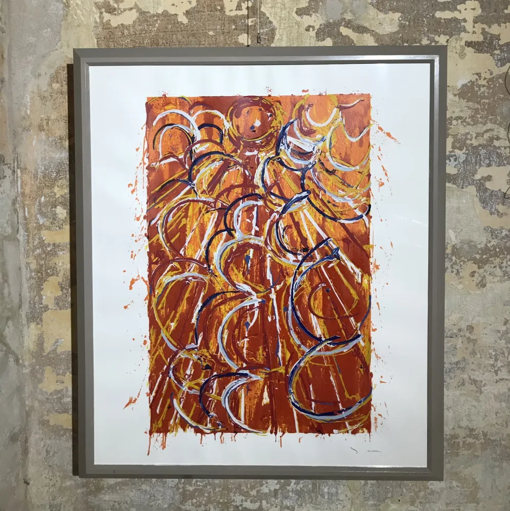 Multiplo Schifano - Nella vetrata rossa