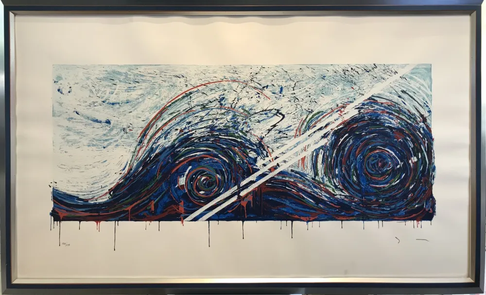 Serigrafia Schifano - Onda neonata