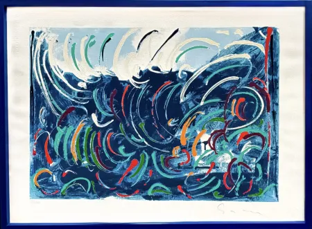 Serigrafia Schifano - Onde (Waves)