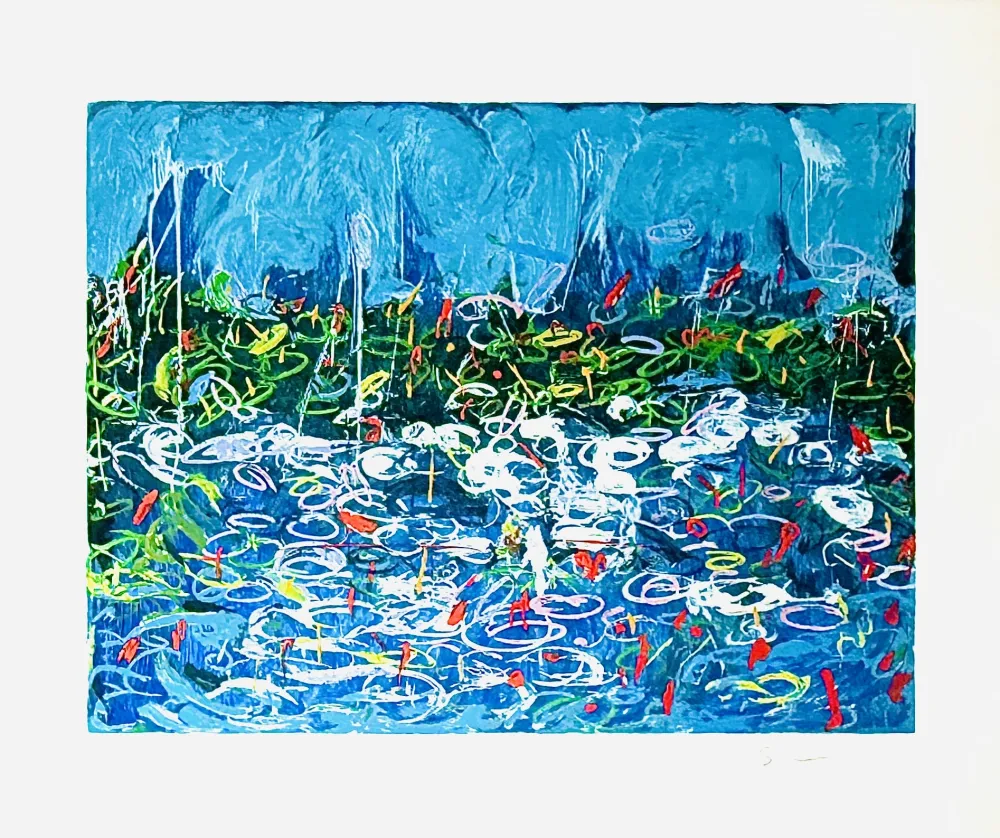 Serigrafia Schifano - Tela francese