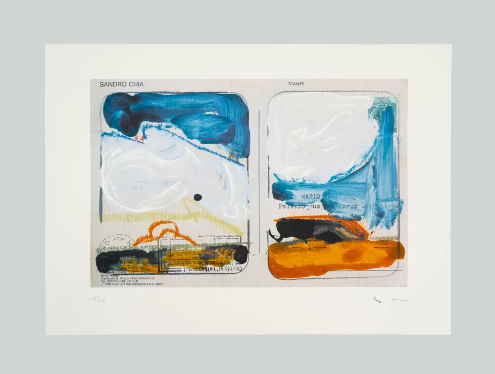 Serigrafia Schifano - Veduta interrotta