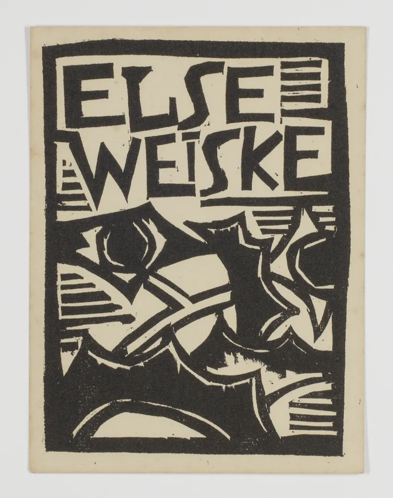 Incisione Su Legno Schmidt-Rottluff - Exlibris Else Weiske