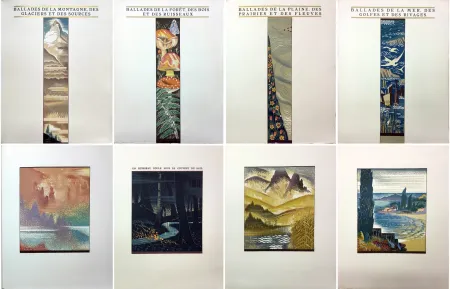 Libro Illustrato Schmied - Paul Fort : LES BALLADES FRANÇAISES. Montagne, Forêt, plaine, mer (1927)‎ 