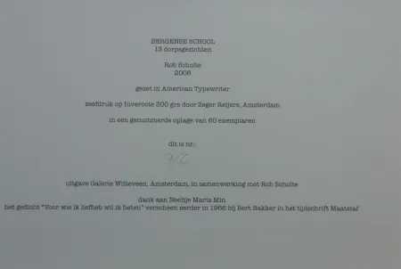 Serigrafia Scholte - Bergen, 13 dorpsgezichten, gafiekmap