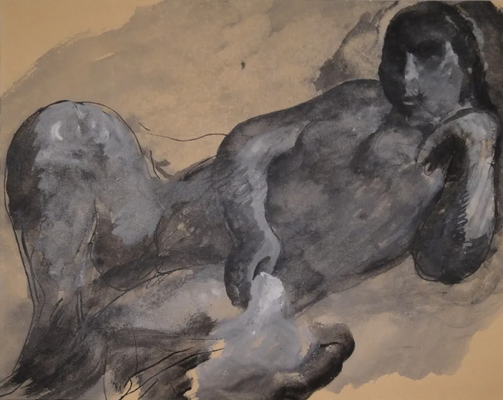 Non Tecnico Schürch - Weiblicher liegender Akt