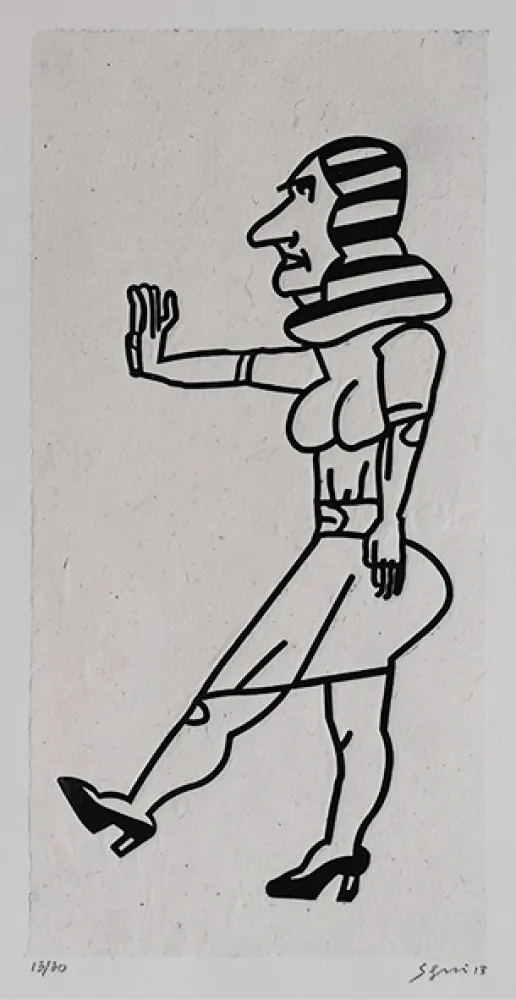 Acquaforte Segui - Dame debout