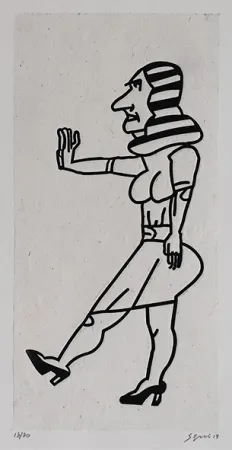 Acquaforte Segui - Dame debout